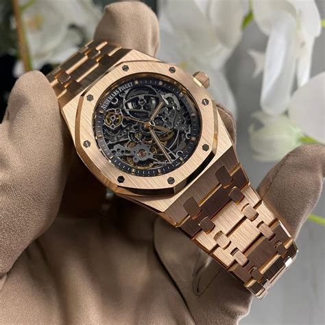 audemars piguet royal oak skeleton 39mm rose gold|royal oak skeleton watch price.